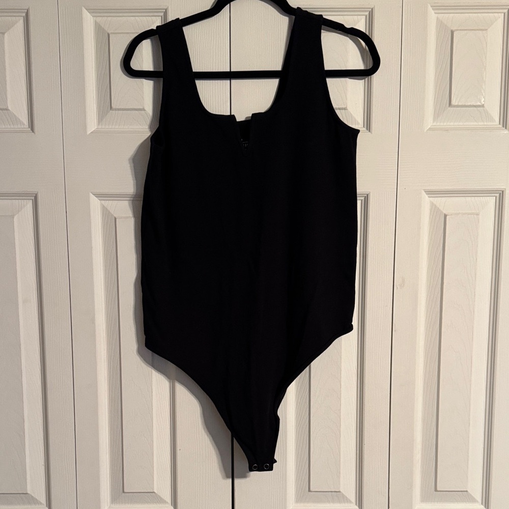 Torrid Black Bodysuit with V-notch Neck